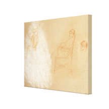 Studies of Women (chalk on paper) Stretched Canvas Print