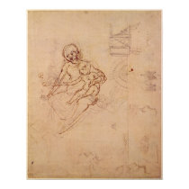 Studies  Virgin and Child Heads Profile Machines posters