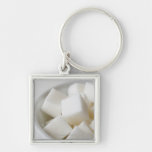 Studio tiré des cubes en sucre dans la cuvette porte-clefs