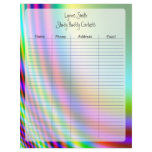 Study Buddy Contacts Neon Color Design Letterhead Template