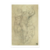 Study for a Group of Nudes (chalk on paper) posters