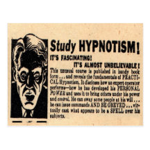"Study Hypnotism" Postcard