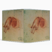 Study of a hand (red chalk on paper) 3 ring binders