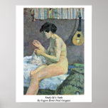 Study Of A Nude By Eugene Henri Paul Gauguin Posters