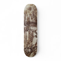 Study of a Tuscan landscape. Skateboard