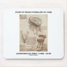 Study Of Brain Physiology (Leonardo da Vinci 1508) Mousepads