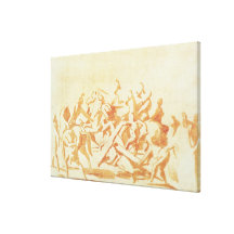 Study of Christ Carrying the Cross (chalk and wash Canvas Print