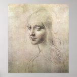 Study of Head of a Girl Canvas Print
