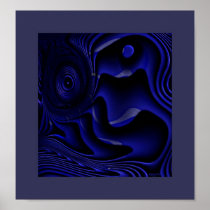 Study of Textures - Buttons & Legs - Cobalt posters