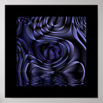 Study of Textures - Liquid Periwinkle posters