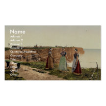Study of the west side, Helgoland, Germany rare Ph Business Cards