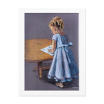 STUDYING HER ABC'S POST CARD