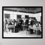 Studying Physics Hampton Institute VA 1899 Print