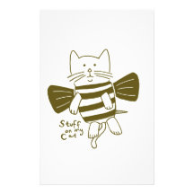 stuff on my cat - bee stationery