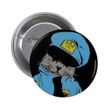 Stuff on my cat - Cop Pin