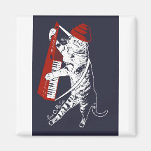 stuff on my cat - keytar magnet