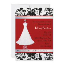 Stunning Damask Bridal Shower Invitation