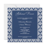 Stunning Damask Rehearsal Dinner Invite (navy)