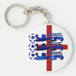 Stunning England soccer ball 3 lions gear Key Chains