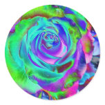 stunning rose bud round stickers