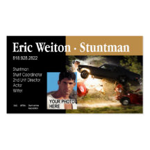 "Stunt Actor" Stunt Coordinator, Film, TV Business Card