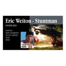 "Stunt Actor" Stunt Coordinator, Film, TV Business Card
