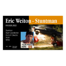 "Stunt Actor" Stunt Coordinator, Film, TV Business Card