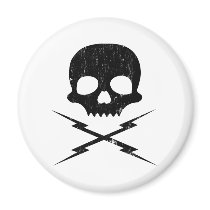Stuntman Mike Death Proof Skull Crossbolts Magnets
