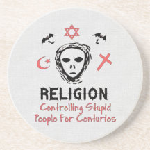 Stupid People Control Beverage Coasters