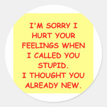 STUPID.png Round Sticker