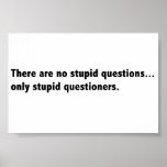Stupid questions poster
