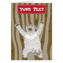 Stupid Roaring Bear Greeting Cards