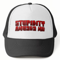 stupidity amuses me mesh hat