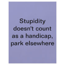 Stupidity doesn't count personalized flyer