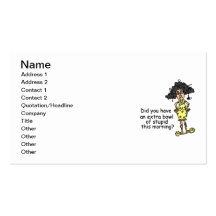 Stupidity Humour Business Cards