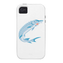 Sturgeon Fish Retro iPhone 4/4S Case