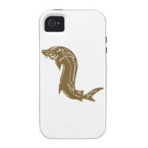 Sturgeon Fish Retro Vibe iPhone 4 Cases