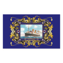 Stuttgart  Vintage Steamship Passenger Ship Rectangular Stickers