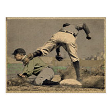 Style de cru de base-ball cartes postales