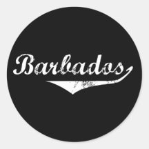 Style de révolution des Barbade Adhésif Rond
