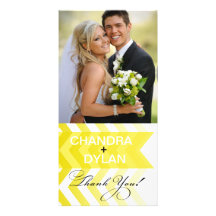 Style d'Ombre Chevron ! Jaune de Merci Photocartes