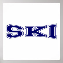Style d'université de ski posters