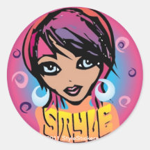 Style round sticker from StyleStickers™