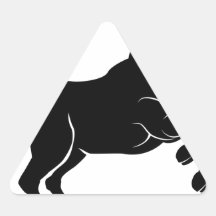 Stylised ram illustration sticker