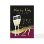 Stylish 21st Birthday Party Invitation Card