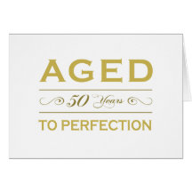 Stylish 50th Birthday Gifts Greeting Cards