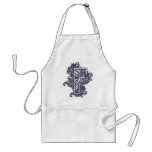 STYLISH  AND COLORFUL MONOGRAM F aprons