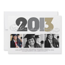 Stylish Artistic Scrolls Graduate Graduation 2013 Announcements