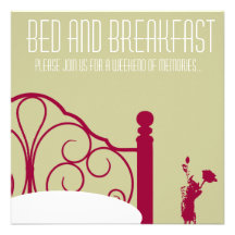 Stylish Bed and Breakfast Invitation