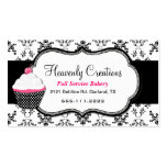 Stylish Black and White Damask Business Card